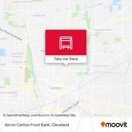 Akron Canton Food Bank map