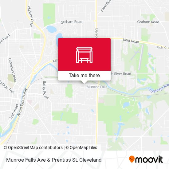 Munroe Falls Ave & Prentiss St map