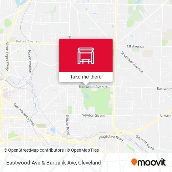 Eastwood Ave & Burbank Ave map