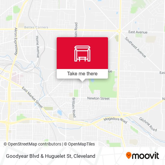 Goodyear Blvd & Huguelet St map
