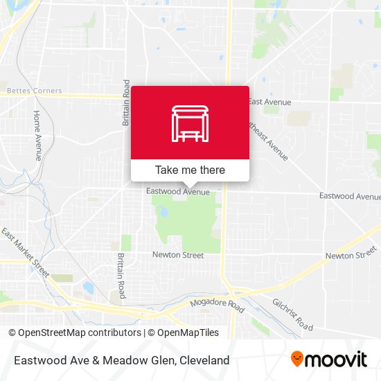 Eastwood Ave & Meadow Glen map