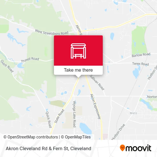 Akron Cleveland Rd & Fern St map