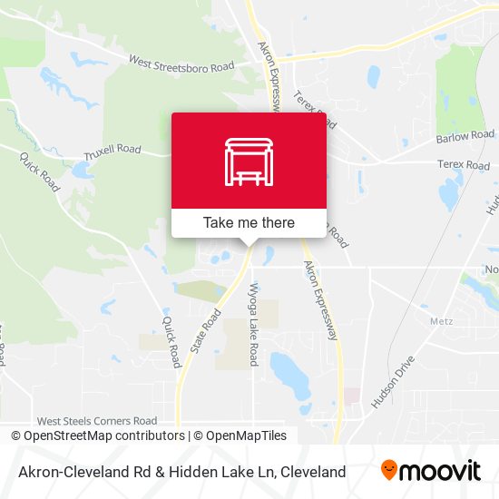 Akron-Cleveland Rd & Hidden Lake Ln map