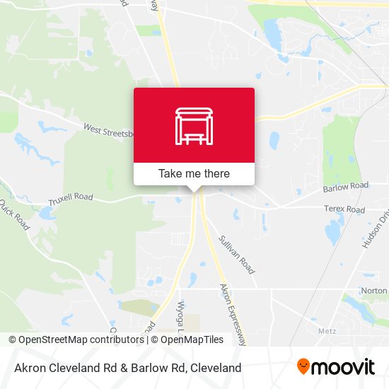 Akron Cleveland Rd & Barlow Rd map
