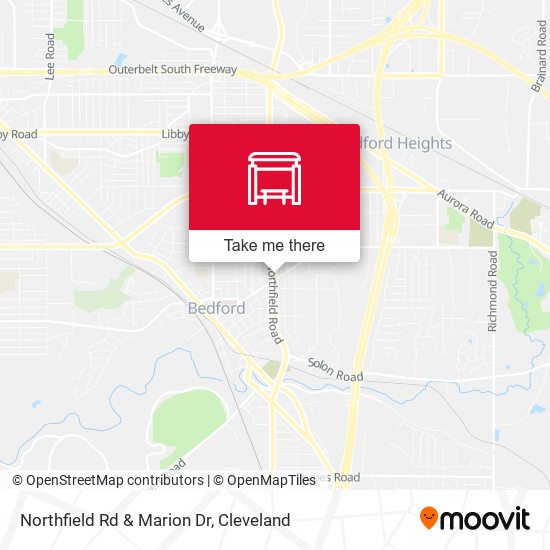 Northfield Rd & Marion Dr map