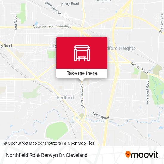 Northfield Rd & Berwyn Dr map