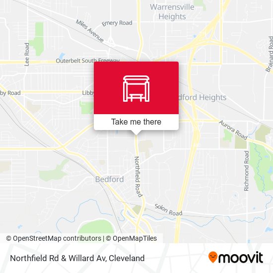 Northfield Rd & Willard Av map