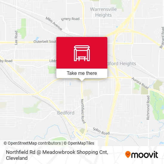 Northfield Rd @ Meadowbrook Shopping Cnt map