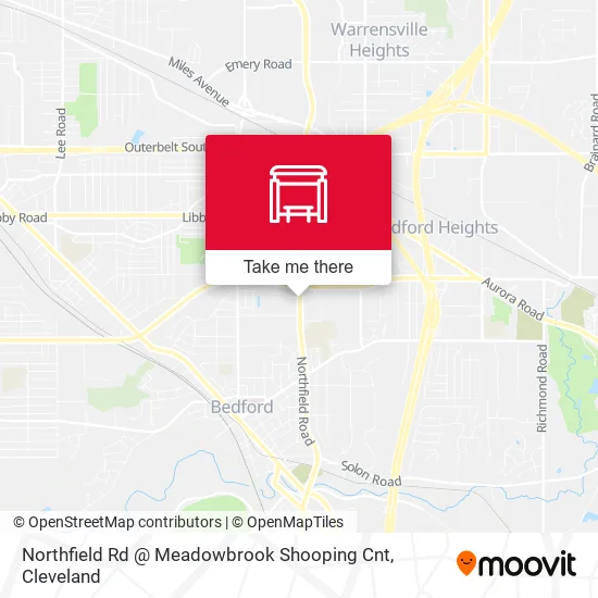 Northfield Rd @ Meadowbrook Shooping Cnt map