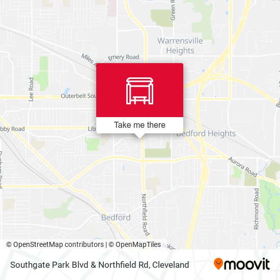Southgate Park Blvd & Northfield Rd map
