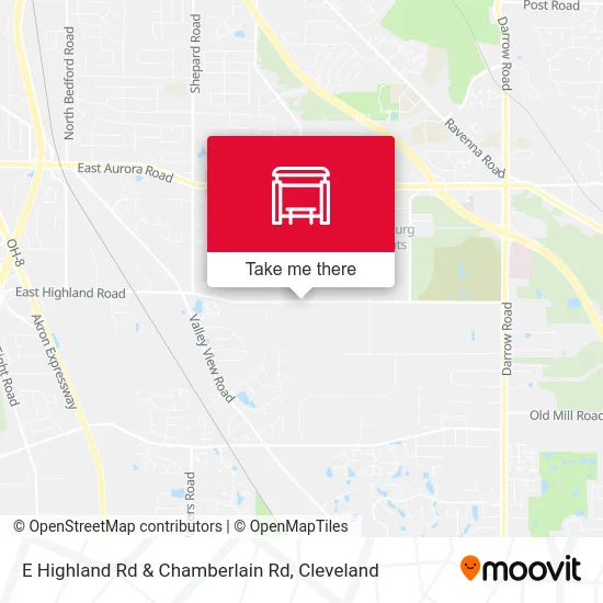 E Highland Rd & Chamberlain Rd map