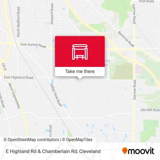 E Highland Rd & Chamberlain Rd map