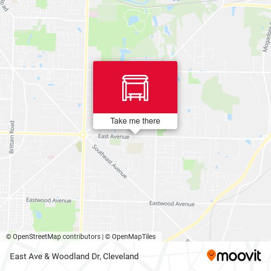 East Ave & Woodland Dr map