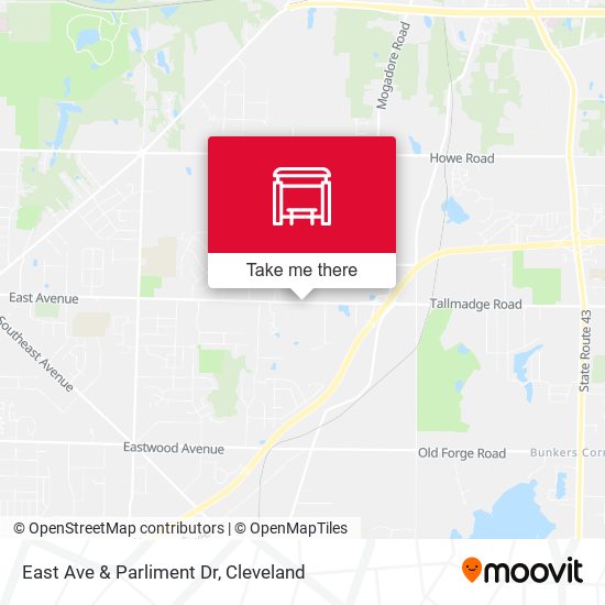 East Ave & Parliment Dr map