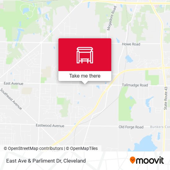 Mapa de East Ave & Parliment Dr