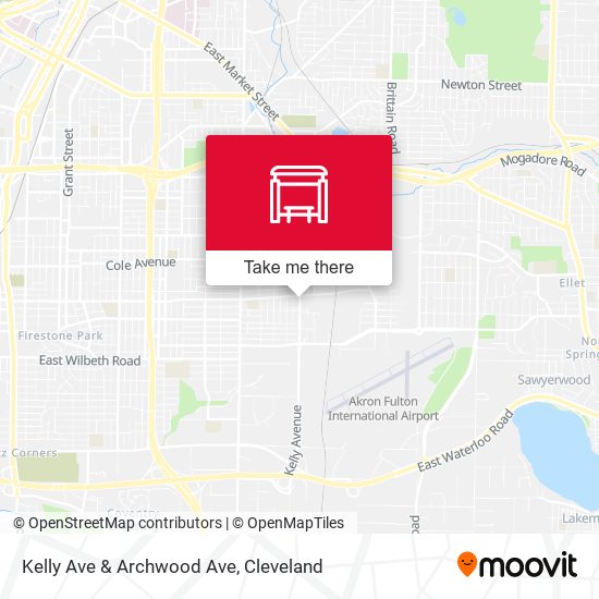 Kelly Ave & Archwood Ave map