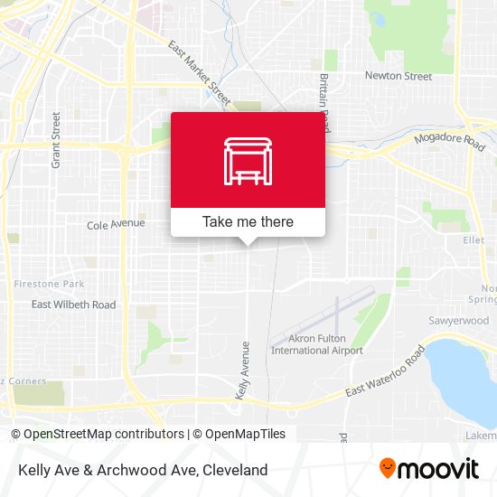 Kelly Ave & Archwood Ave map
