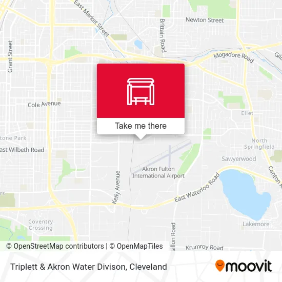 Triplett & Akron Water Divison map
