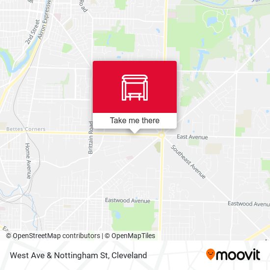 West Ave & Nottingham St map