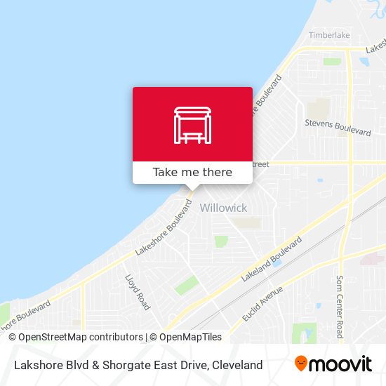 Mapa de Lakshore Blvd & Shorgate East Drive