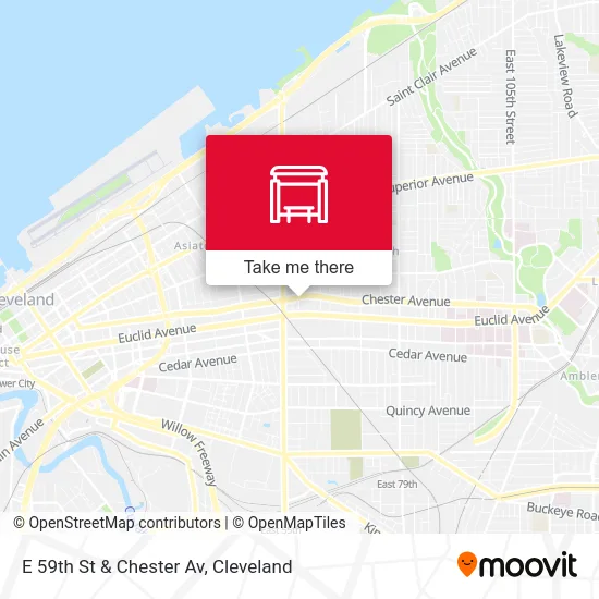 E 59th St & Chester Av map