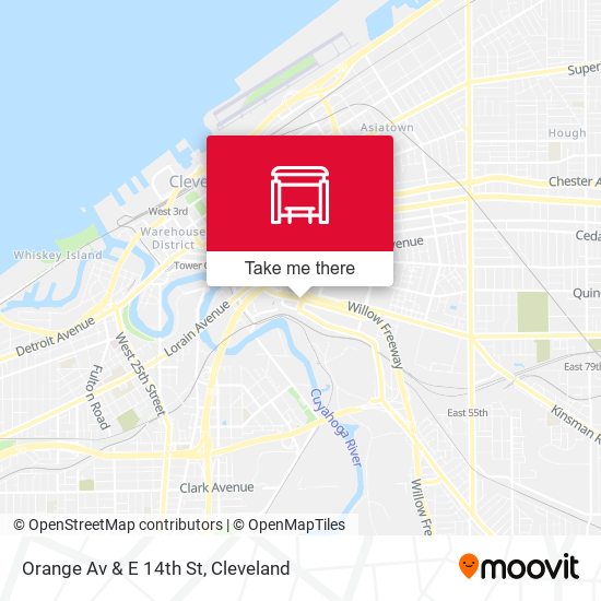 Orange Av & E 14th St map