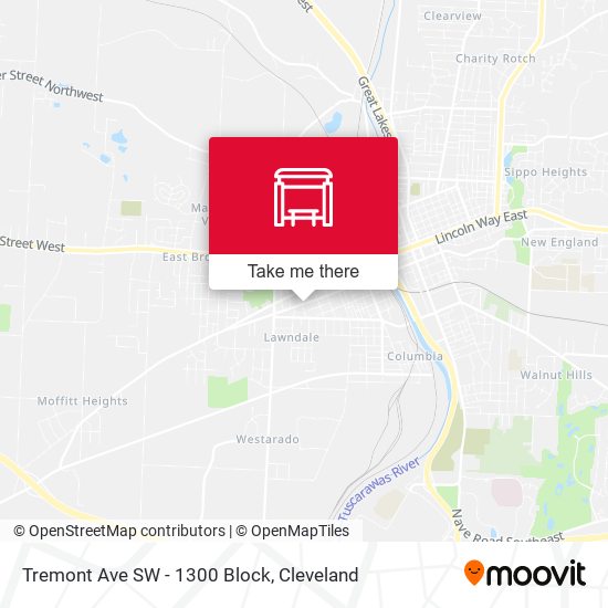 Tremont Ave SW - 1300 Block map