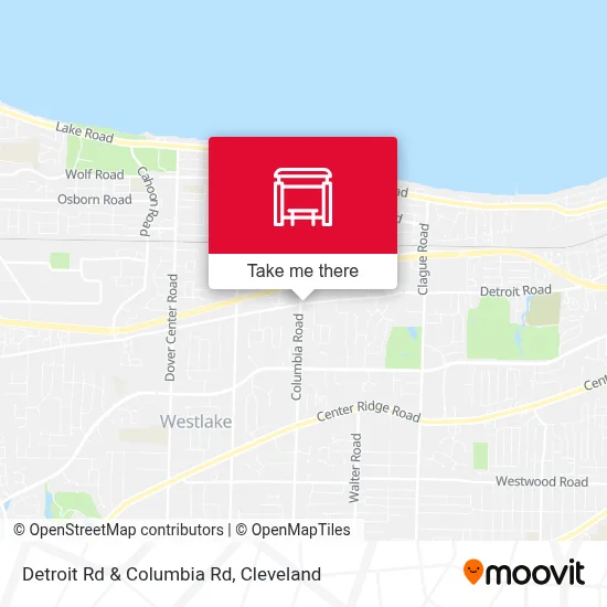 Detroit Rd & Columbia Rd map