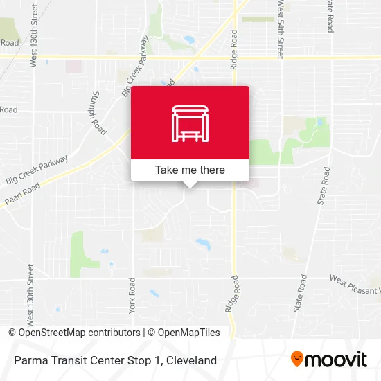 Parma Transit Center Stop 1 map