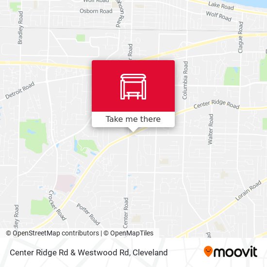 Center Ridge Rd & Westwood Rd map