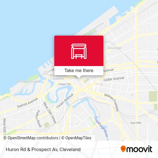 Huron Rd & Prospect Av map