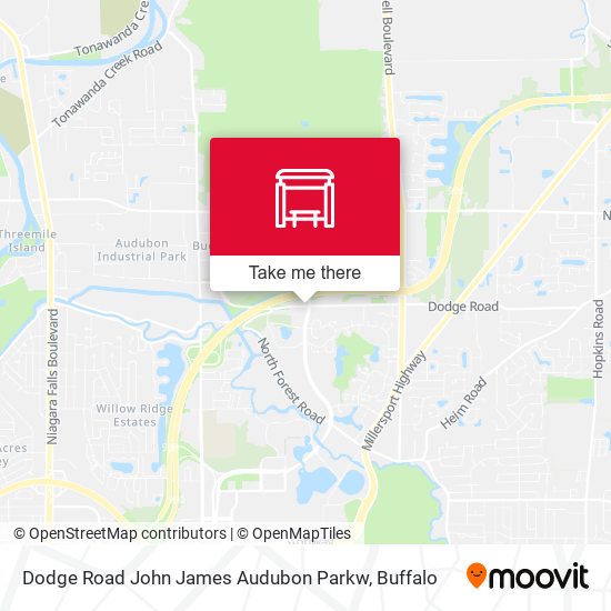 Mapa de Dodge Road John James Audubon Parkw