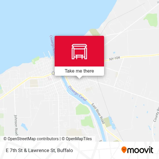 E 7th St & Lawrence St map