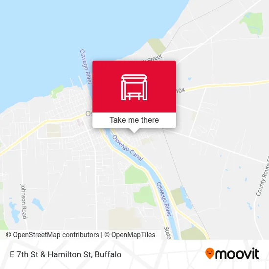 E 7th St & Hamilton St map