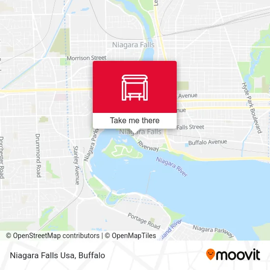 Niagara Falls Usa map