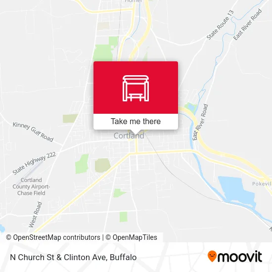 N Church St & Clinton Ave map
