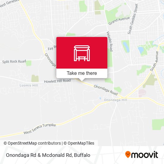Onondaga Rd & Mcdonald Rd map