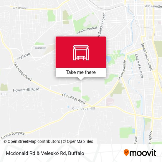 Mcdonald Rd & Velesko Rd map