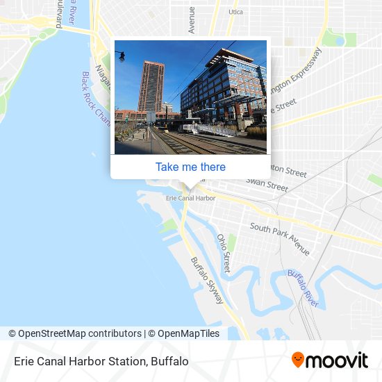 Mapa de Erie Canal Harbor Station