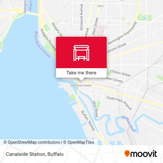Canalside Station map