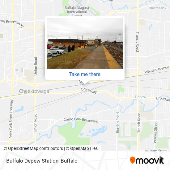 Buffalo Depew Station map