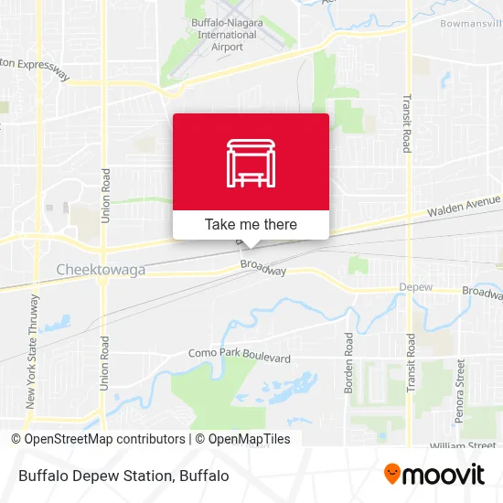 Buffalo Depew Station map