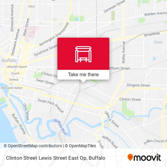 Mapa de Clinton Street Lewis Street East Op