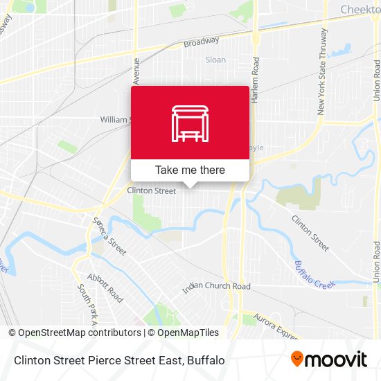 Mapa de Clinton Street Pierce Street East