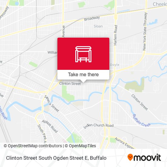 Clinton Street South Ogden Street E map