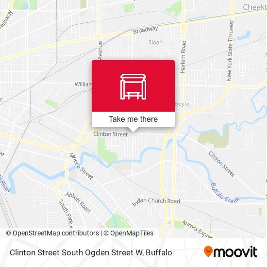 Clinton Street South Ogden Street W map