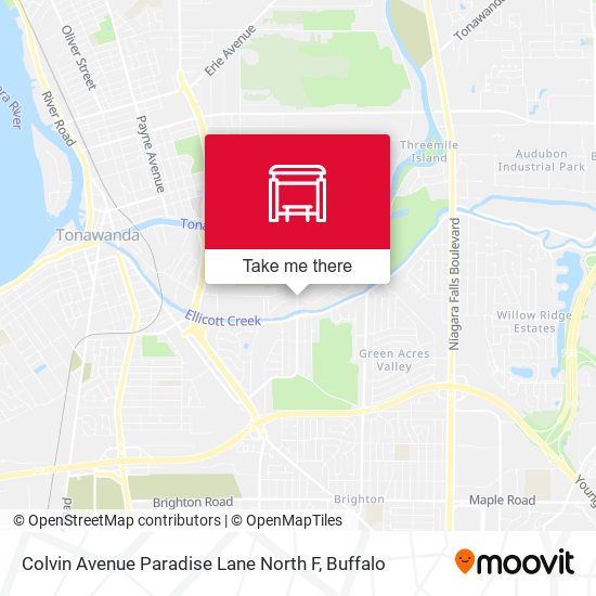 Colvin Avenue Paradise Lane North F map