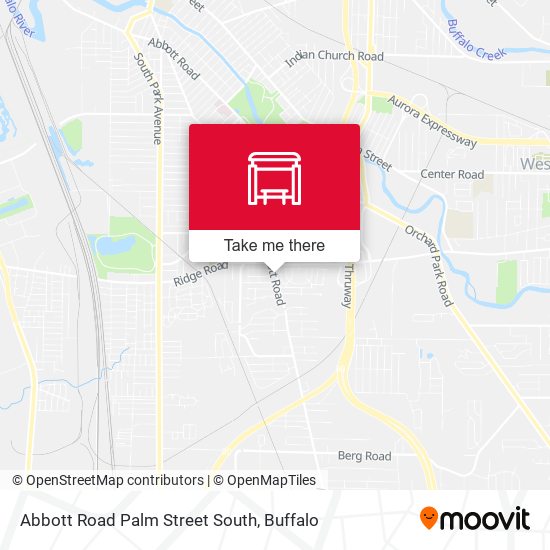 Abbott Road Palm Street South map