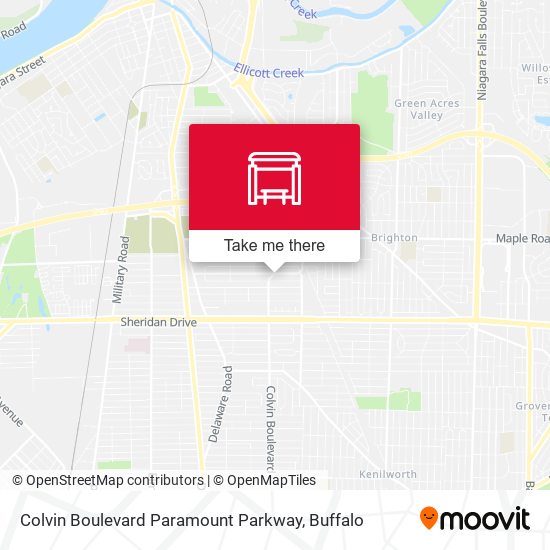 Colvin Boulevard Paramount Parkway map
