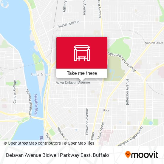 Delavan Avenue Bidwell Parkway East map
